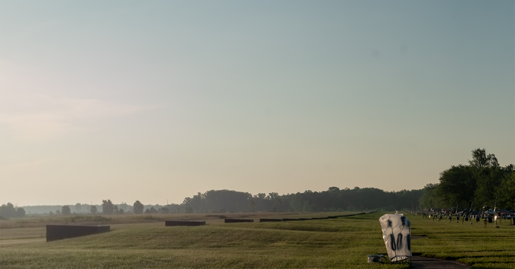 An empty shooting range